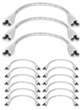 T5 T8 LED Tube Connector Adapter Cable 8in Double Male Extension Cord 15-Pack
