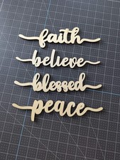 Wooden Words Faith Phrases Set