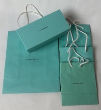 Lot Of 4 Tiffany  Co Paper Shopping Bags And One Rectangular Gift Box