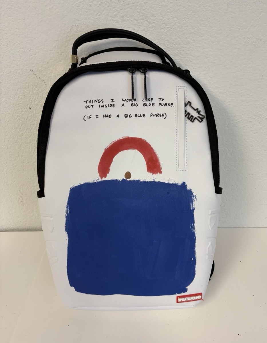 Sprayground Keith Haring Big Blue Purse Backpack New Large Bookbag