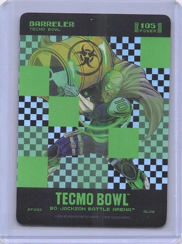 Bo Jackson Battle Arena Tecmo Bowl Barreler Big Pixel Battle Foil Glow SP Kupp