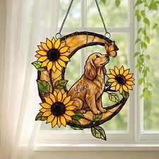 Personalized Dog Loss Sympathy Gift, Custom Dog Memorial Acrylic Suncatcher