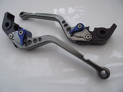 Suzuki GSXR750 (2006-2010), CNC Hebel lang titan/blau Versteller, F35/S35