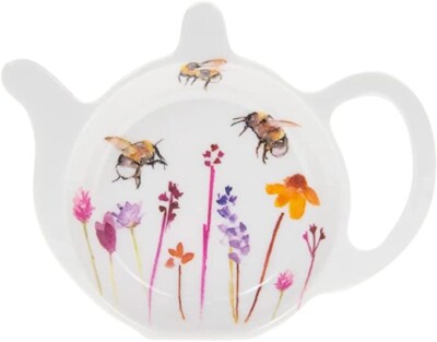 Teebeutel ordentliche Auflage für gebrauchte Teebeutel hübsches Aquarell Busy Bees Design by Jenni