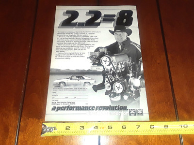 1984 SHELBY DODGE DIRECT CONNECTION 2.2 ORIGINAL AD