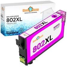 1PK T802XL Ink Cartridges for Epson Workforce Pro WF 4740 WF4734 WF 4730 Magenta