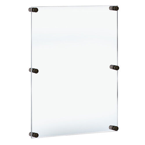 Azar Displays Floating Acrylic Wall Frame with Black Stand Off Caps: 24" x... - Picture 1 of 8