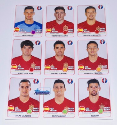 PANINI EM Euro 2016 France - 9 Update Sticker Team ESPANA Bellerin Rico Jose RAR