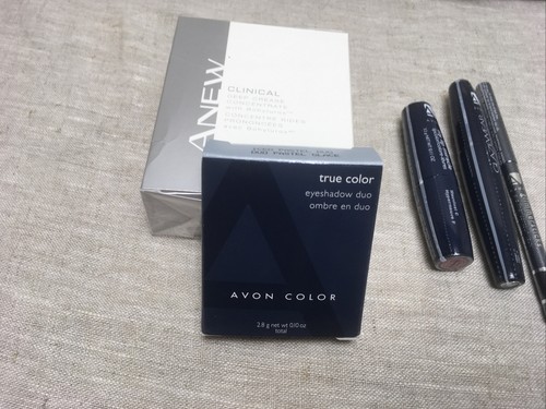 Avon True Color Iced Pastel Eyeshadow +Lip Miracle+glimmerstick+gloss+deep #44 - Picture 10 of 11