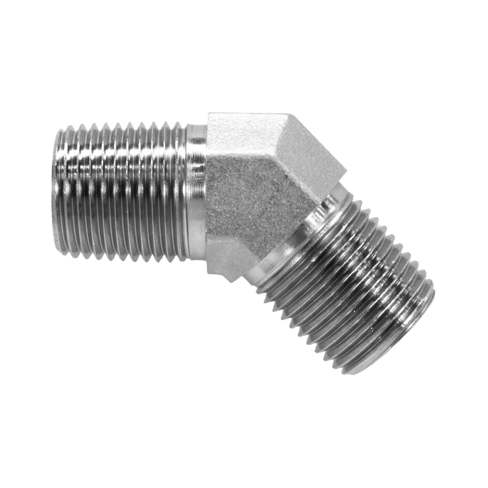 GATES 5501-02-02 HYDRAULIC FITTING 1/8" MALE PIPE X 1/8" MALE PIPE 45 DEGREE