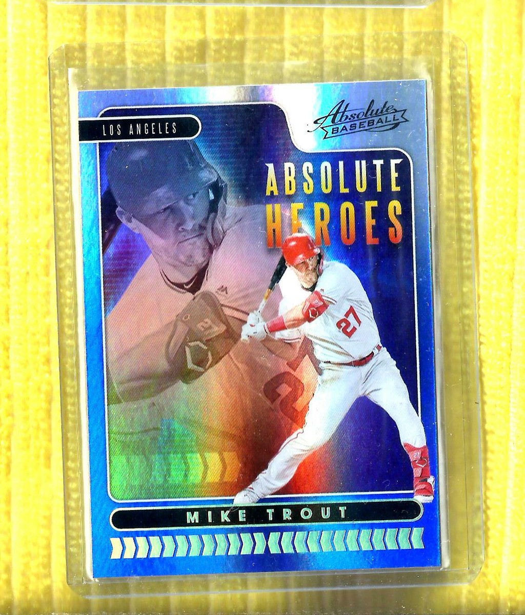 2020 ABSOLUTE HEROES BLUE SILVER REF. #AH1 MIKE TROUT LOS ANGELES