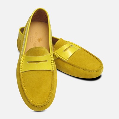 yellow suede shoes