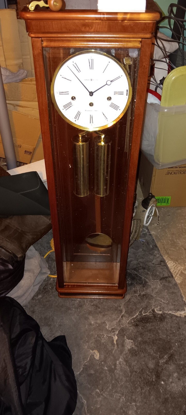 Howard Miller Milan Wall Clock Model 613212 Cherry Wood Cable Driven