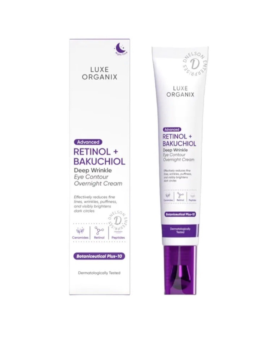 LUXE ORGANIX Retinol + Bakuchiol Deep Wrinkle Eye Contour