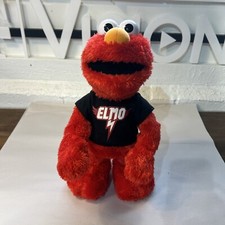 Sesame Street Elmo Hasbro Let's Rock N Roll Singing Dancing Talking 14" No Drum