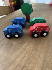 vehículos de madera 4 en total 