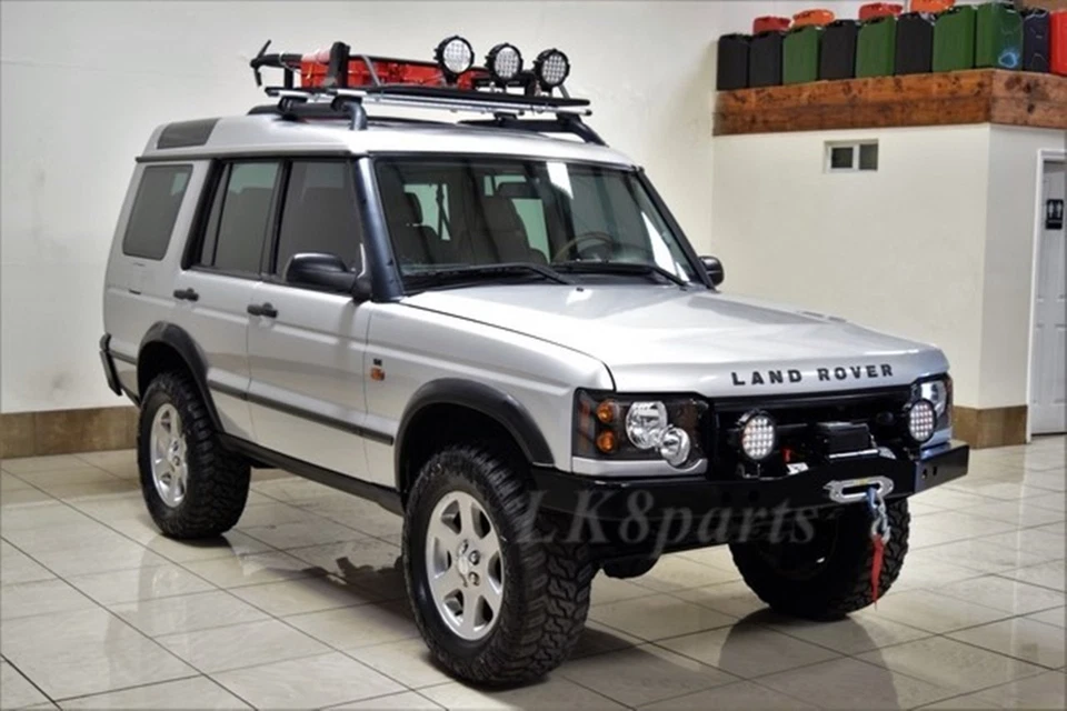 Parachoques delantero de cabrestante de acero de alta resistencia DA5645 negro para Land Rover Discovery 2 99-04 Foto 2 de 4