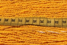 Dark Yellow 11/0 Czech Glass Seed Beads Crafts Jewelry Makings/ 1/2 hank