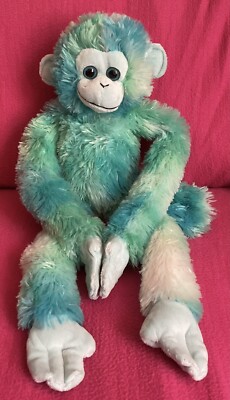 Wild Republic hängender Affe türkis grün blau weiches Plüschtier 9-28 Zoll K&M