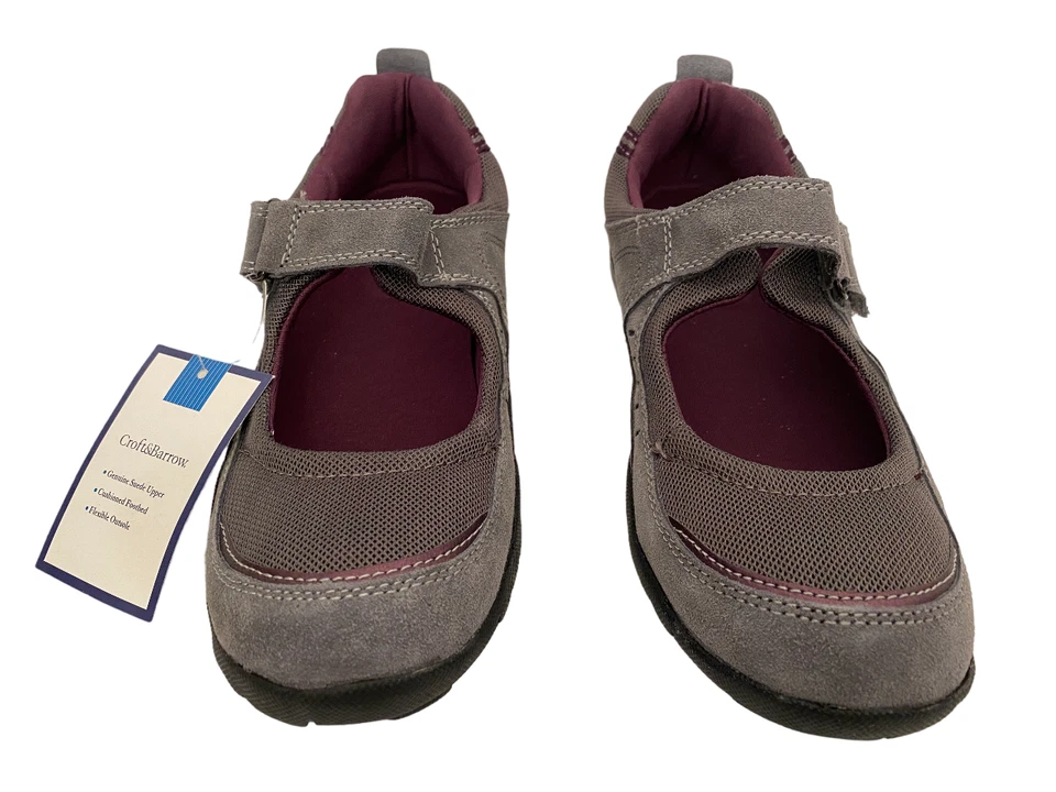 Croft & Barrow Women's Grey Mesh Suede Leather Jolee Comfort Casual Shoes Size 7 - Image 2 of 4