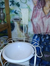 Completo in ferro Battuto lavabo antico con Toeletta a mano da camera