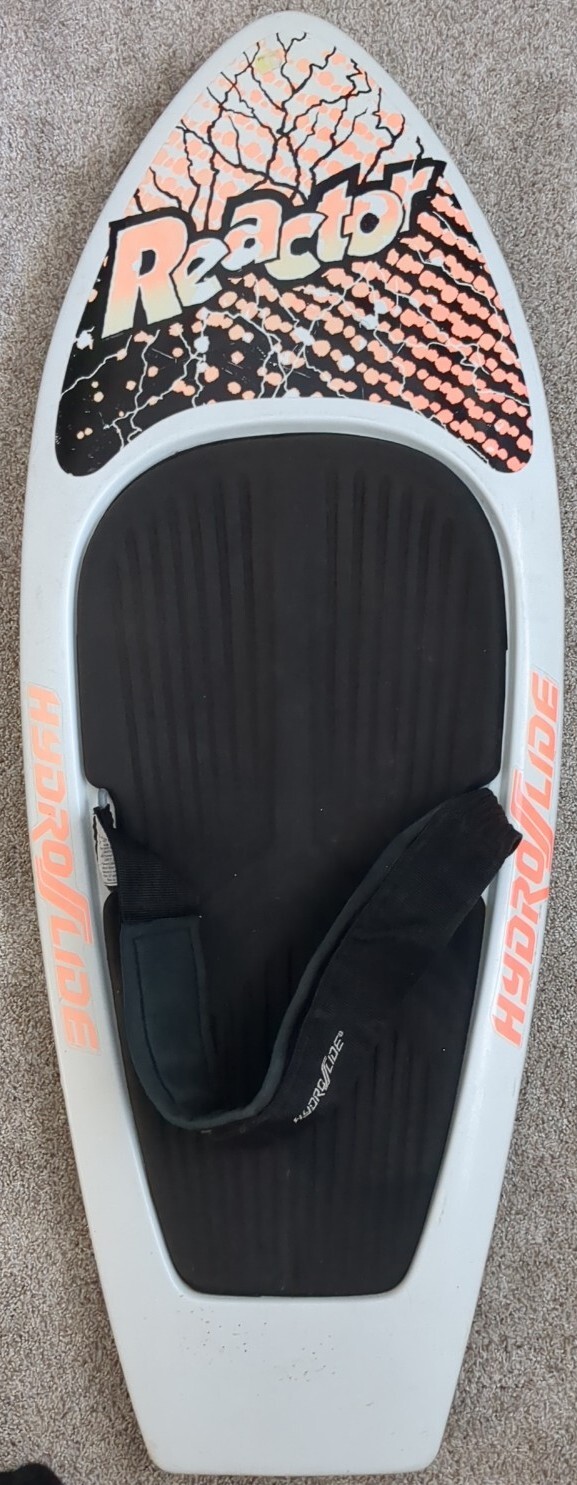 Vintage Hydroslide Reactor Knee Board 80s 90s Retro Strap Nice 51" x 19