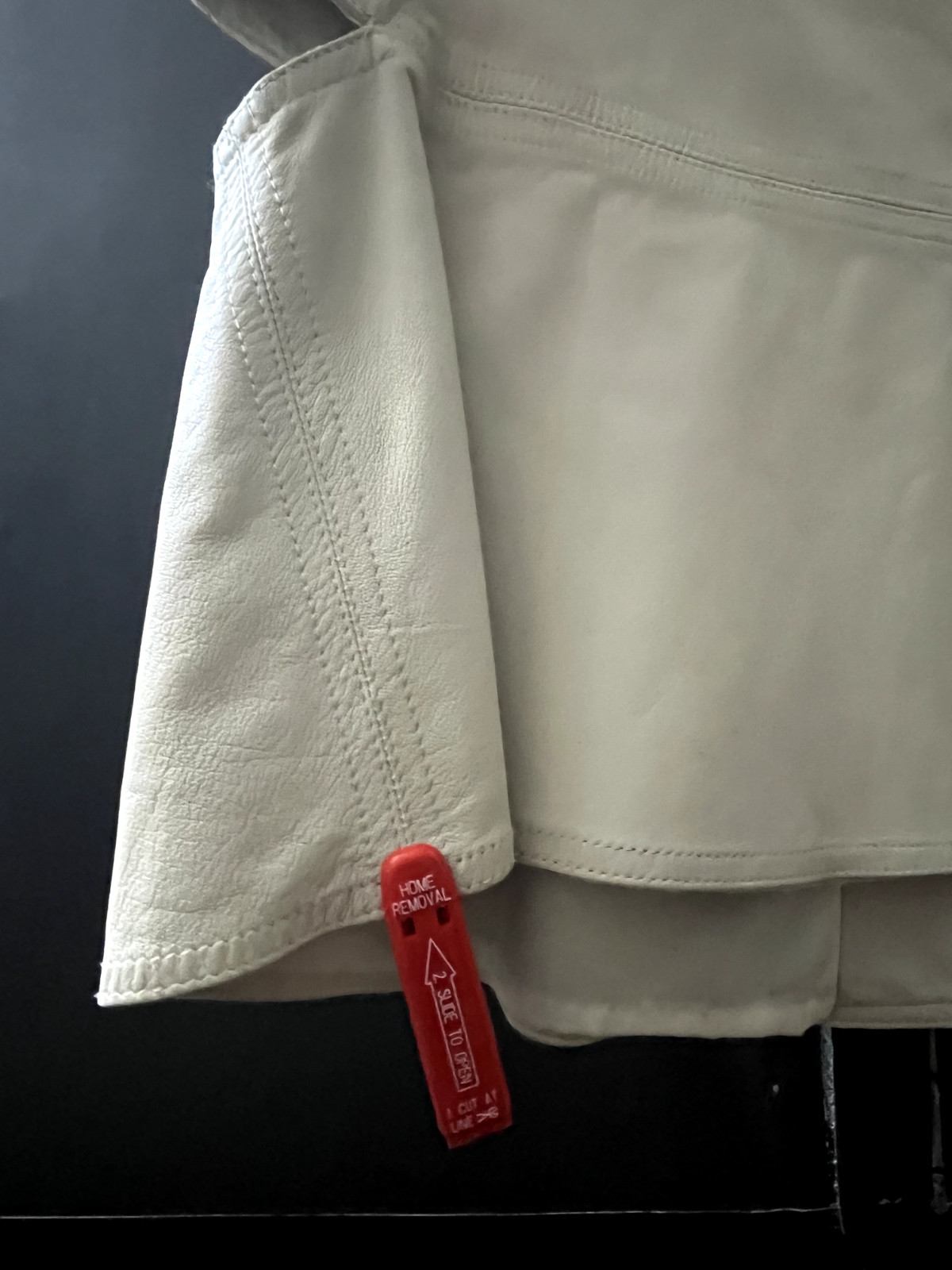 Valentino Womens Leather Jacket Cape Size 44 R.E.D Beige Ivory Cream thumbnail 6