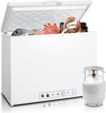 Smad Chest Freezer 2 Way Gas Propane 220V Freezer LPG Camper RV 200L -12℃, White