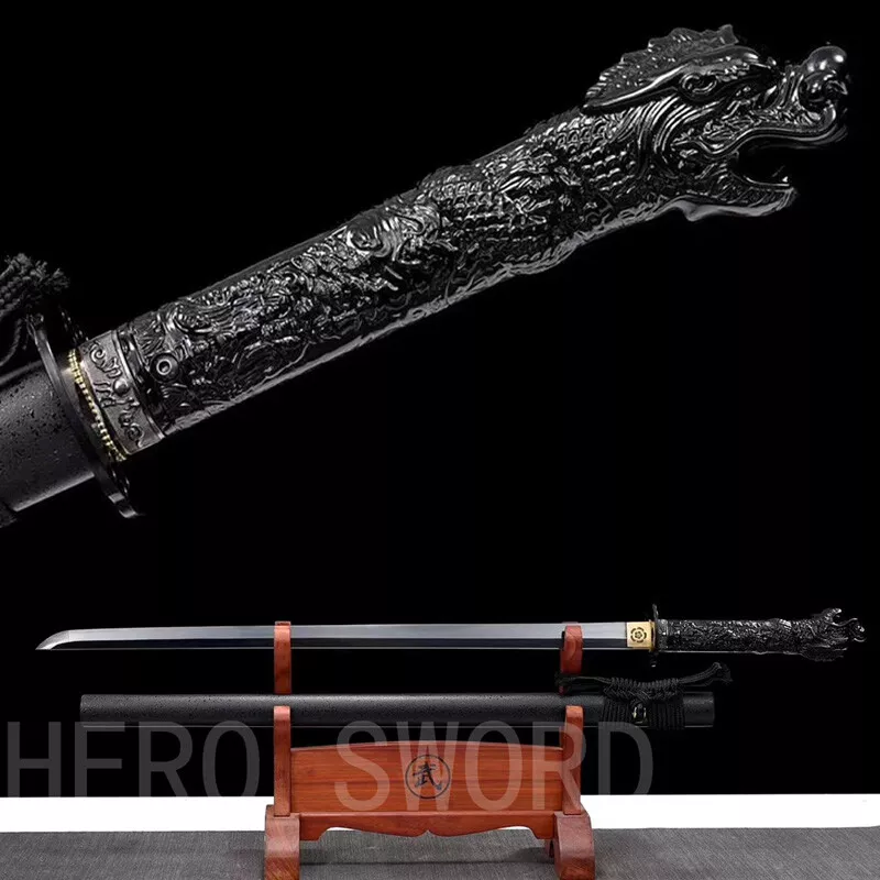  HERO SWORD Handmade Blue Dragon Katana Authentic