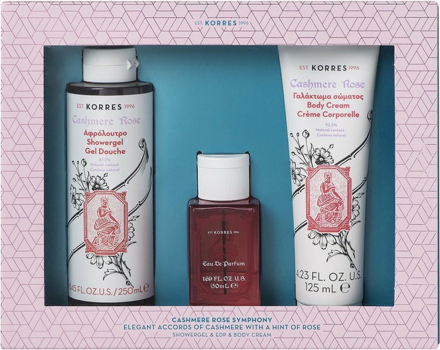 KORRES Cashmere Rose Collection Gift Set. Eau De Parfum Body Cream Shower GEL for sale online eBay