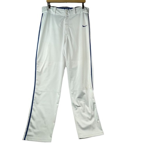 Nike Swingman Dri Fit Mens L Baseball Pants White with Blue Stripe Logo AS IS | eBay