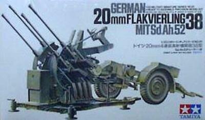 Maquette canon anti-aérien allemand 2cm Flakvierling 38 avec remorque