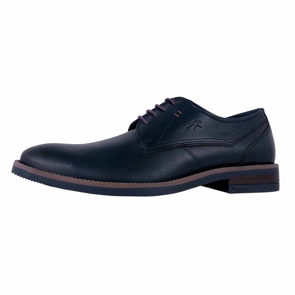 Fluchos Theo: Zapatos De Vestir Hombre Con Cordones Azul Piel Comodo  F1626