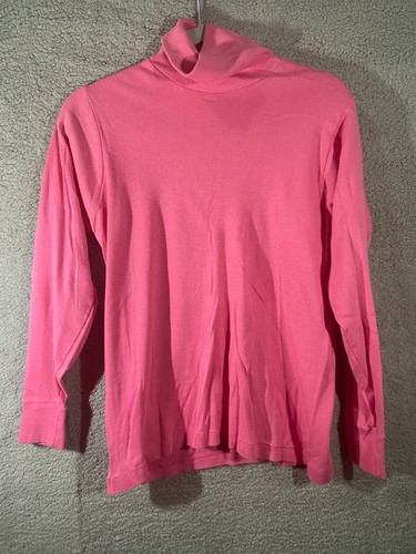 Large Jockey Turtleneck Pink Cotton 