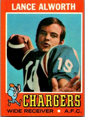 1971 Topps LANCE ALWORTH San Diego Chargers #10 EX/MT Condition