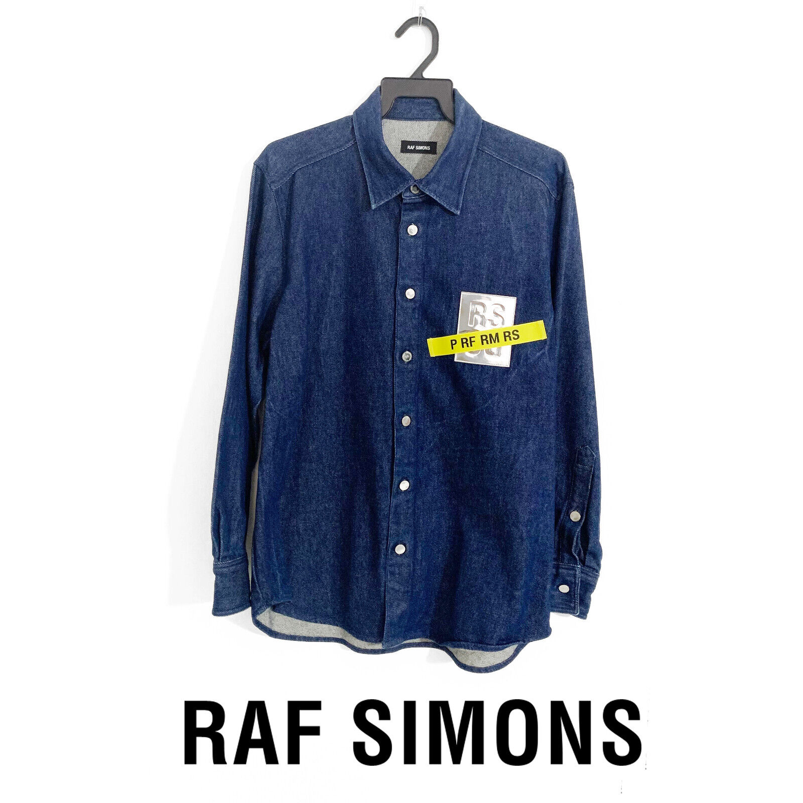 Authentic Raf Simons Tape patch denim shirt