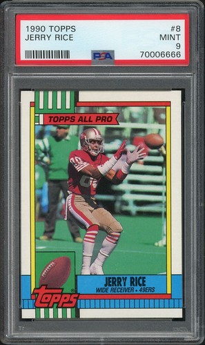Jerry Rice 1990 Topps #8 PSA 9 MINT Low Pop /150 San Francsico 49ers HOF