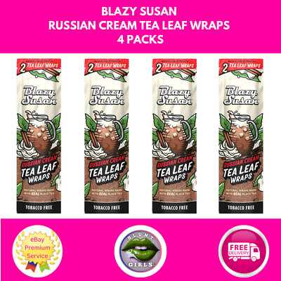 Blazy Susan Russischer Creme Tee Blatt Wraps 4 Packungen KOSTENLOSER VERSAND MIT NACHVERFOLGUNG