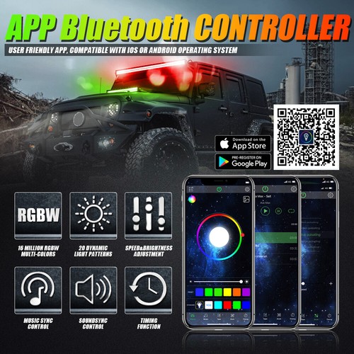 AUXBEAM 32" 5D RGB LED Barra de Luz de Trabajo Offroad Conducción Niebla Bluetooth Para Ford - Imagen 6 de 12