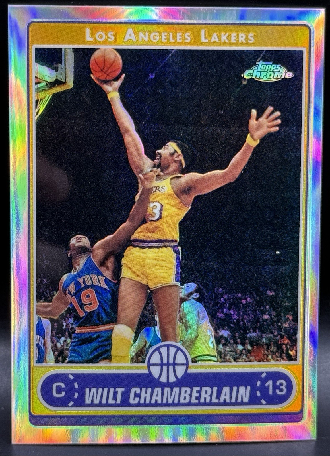 2006-07 Topps Chrome Refractor Wilt Chamberlain NM #154 SP LA Lakers 76ers HOF