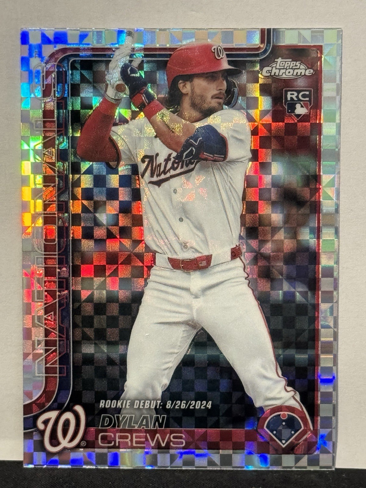 2025 Topps Chrome Update - Rookie Debut Dylan Crews #USC190 X-Fractor (RC)