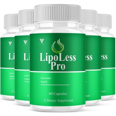 (5 Pack) Lipoless Pro Capsules, Lipoless Advanced Health Formula (300 Capsules)