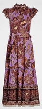 Farm Rio Sweet Floral Lilac Midi Dress XL, New With Tags Perfect For Spring