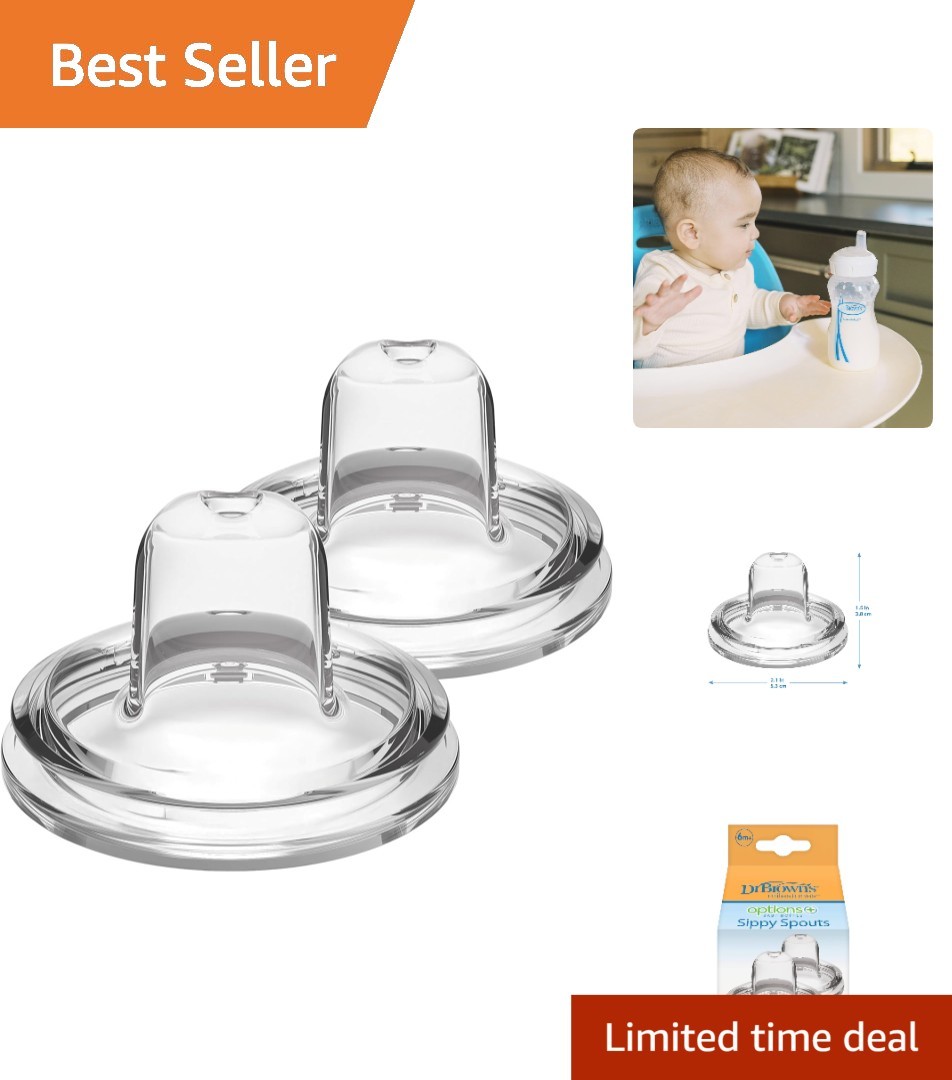 Dr. Brown's Options+ Silicone Sippy Spout 2-Pack for Easy Toddler Transition
