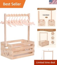 Guilai Wooden Baby Shower Crate Closet Storage Hamper Basket Handle Newborn Gift