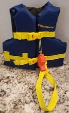 WEST MARINE Life Jacket Flotation Aid Type III PFD Child 30-50lb Boating Blue