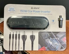 atomi 150W Modified Sine Wave Car Inverter Dual AC USB-C Smart USB Ports