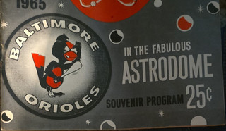 1965 MLB Pre Season Series Souvenir Program Astros Orioles Yankees Astrodome