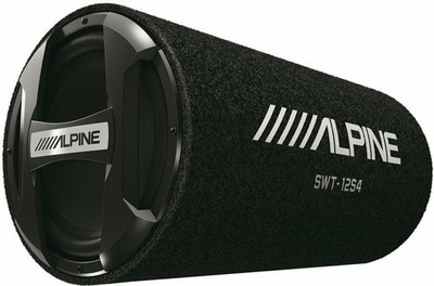 Alpine SWT-12S4 1500W Single 12'' Bass Reflex Sealed Subwoofer Tube Enclosure