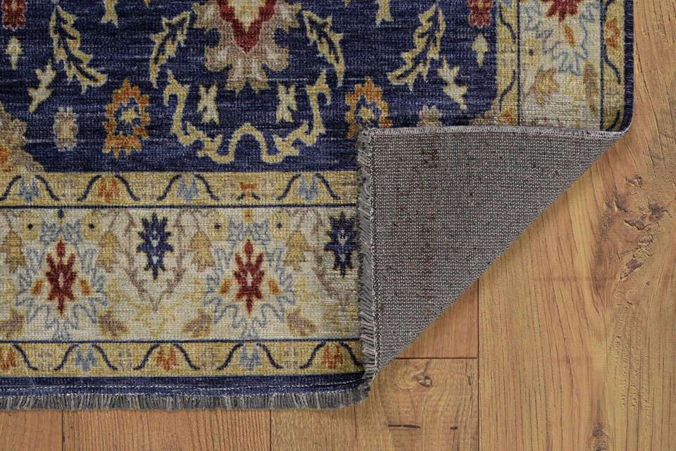 Linon Logan Marmara Polyester 2' X 3' Accent Rug in Navy and Ivory - Image 3 of 4